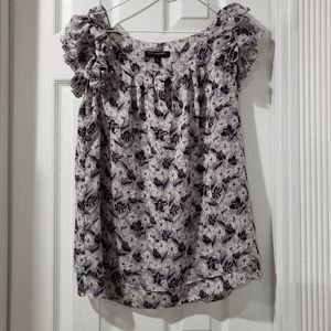 Banana Republic, small, light purple with flowers